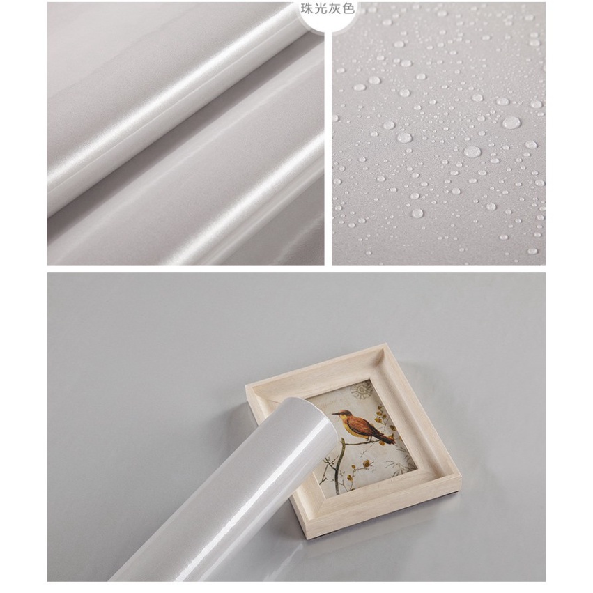 Giấy dán tường decal các mẫu màu trơn có sẵn keo mặt sau - khổ 1,2m