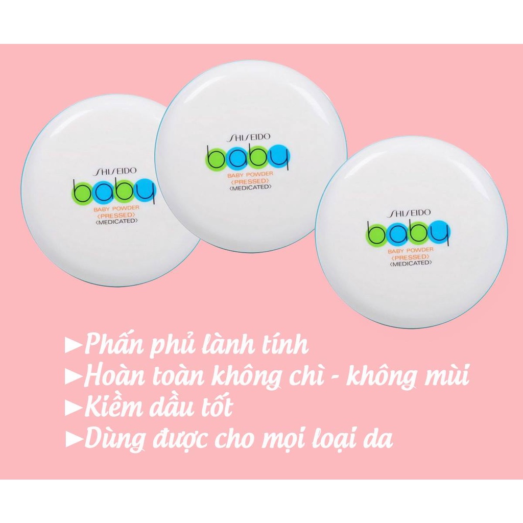 Phấn Phủ Shiseido Baby Powder Pressed 50gr - Chống thấm nước kiểm soát dầu