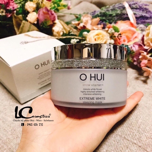 Mặt Nạ Ngủ Dưỡng Trắng Ohui Extreme White Sleeping Mask❤️CHUẨN AUTH 100%❤️da trắng thanh khiết từ trong giấc ngủ hũ100ml