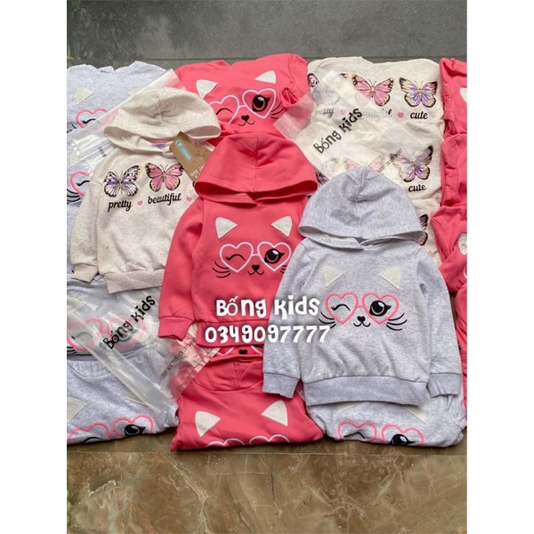 Áo Nỉ Hoodie Bé Gái Hoạ Tiết GeeJay