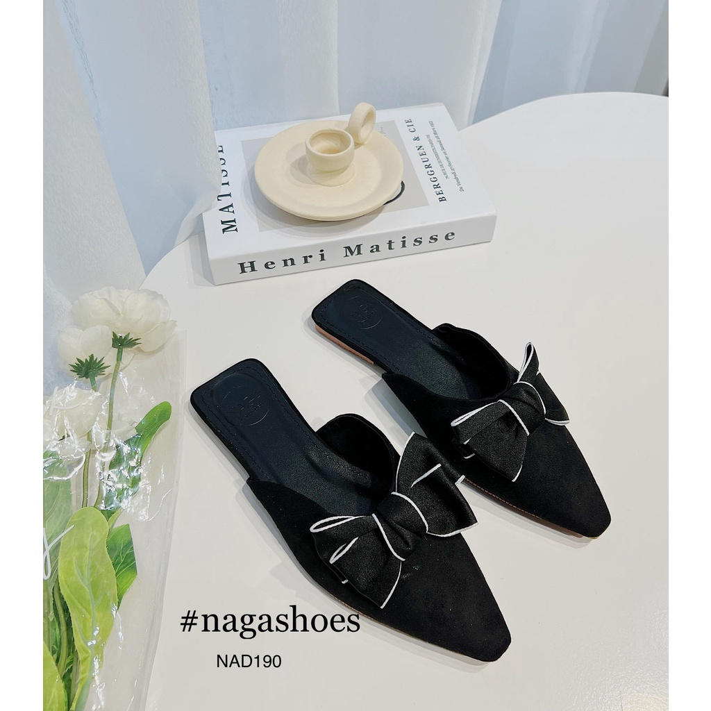 DÉP SỤC NAGASHOES MŨI NHỌN PHỐI NƠ NAD190