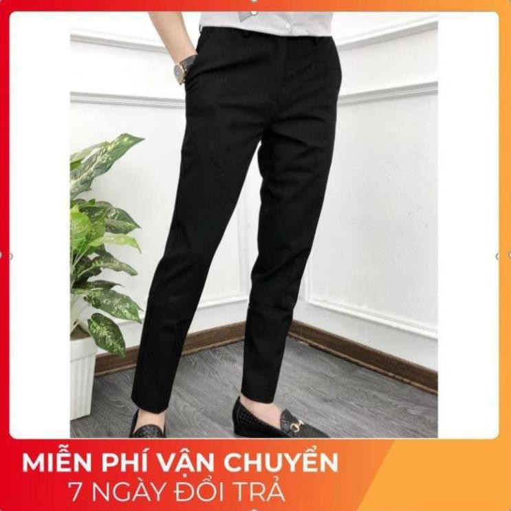Quần tây nam-Quần Âu Nam Đẹp- vải mịn co dãn,full màu ghi nhạt, ghi đậm, đen, xanh đen]