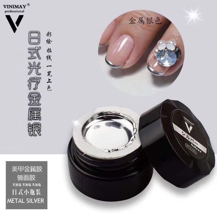 Gel Vẽ Metal Hiệu Vinimay - Sang Trọng Trong Từng Nét Vẽ - 3 màu  Bạc(Silver), Vàng(Gold), Hồng(Rose Gold)