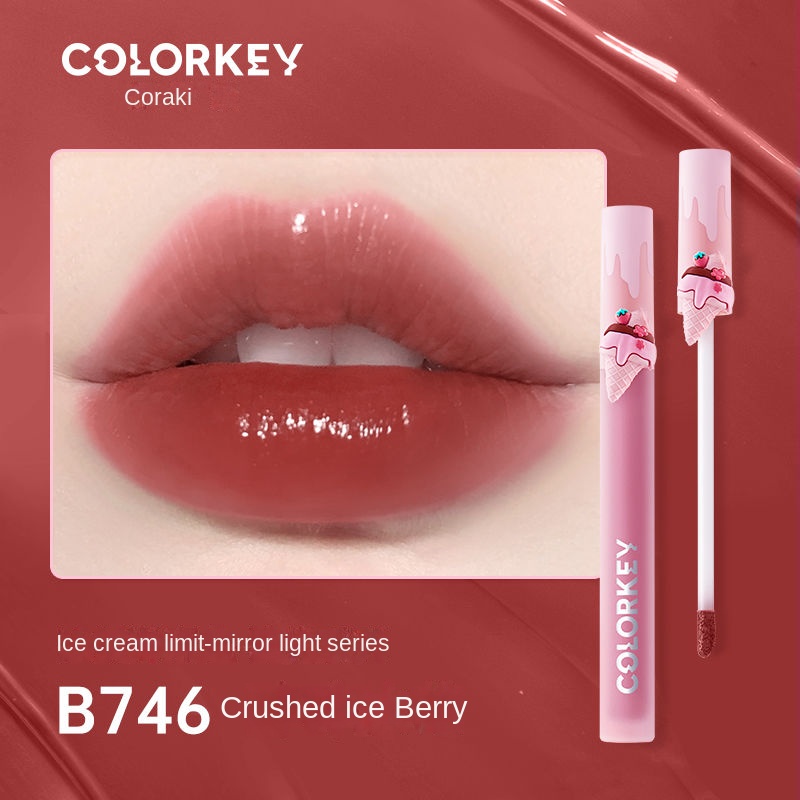 COLORKEY Son Kem Lì Cho Màu Trắng Lì Trang Trí Hình Que Kem Xinh Xắn