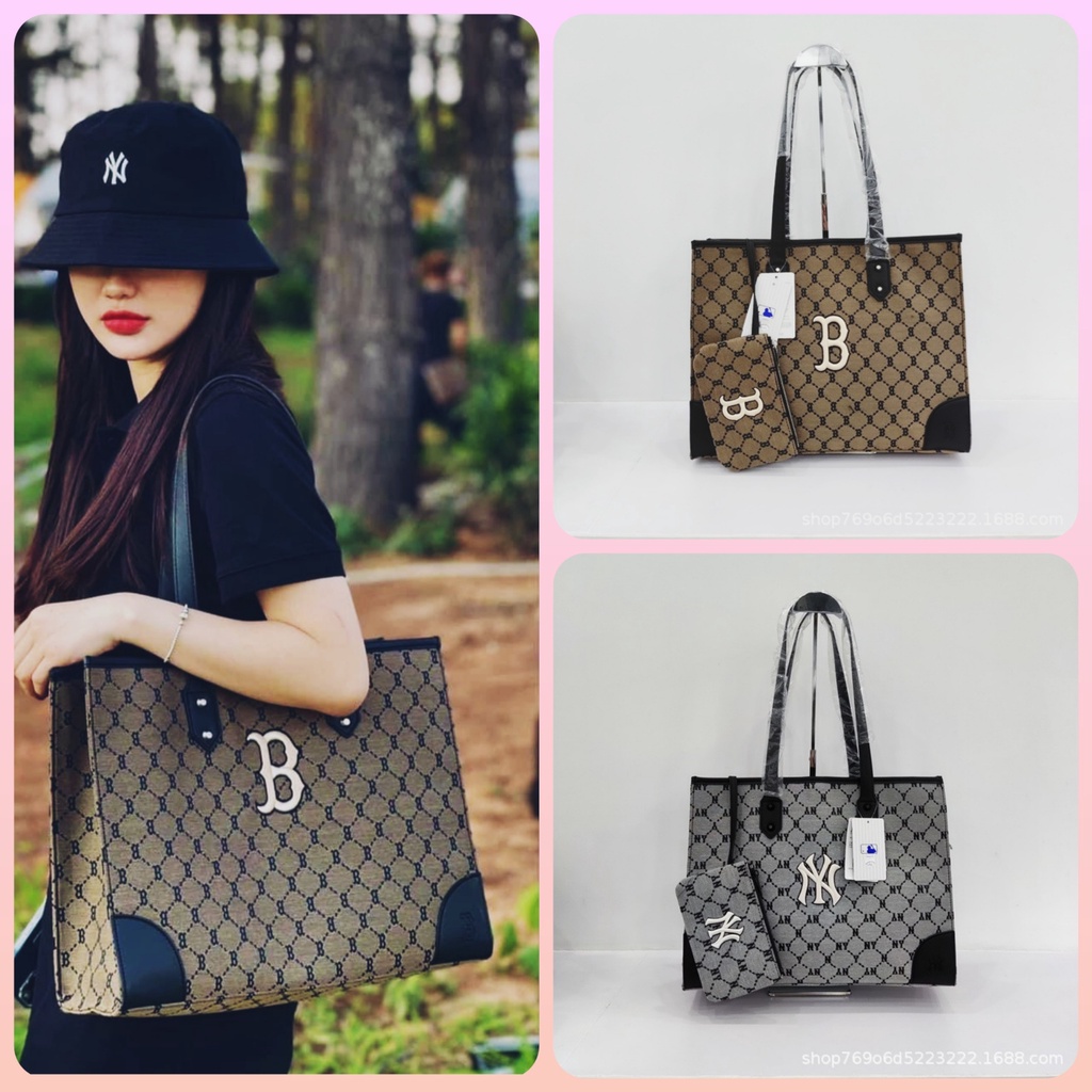 💥XẢ HÀNG💥 Túi tote, túi xách đi chợ MLB NY monogram