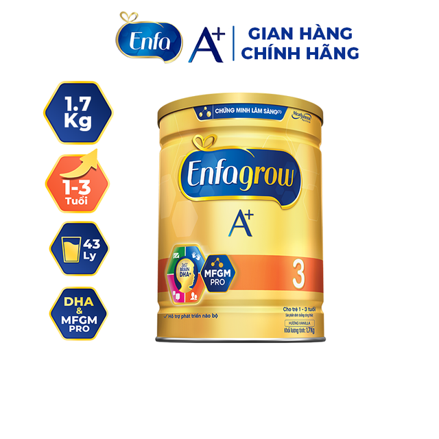 Sữa bột Enfagrow A + 3 1700g