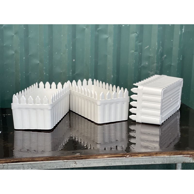 Chậu nhựa hình hàng rào (RÀO TRE) trồng cây, trồng hoa siêu xinh, hàng sẵn ạ