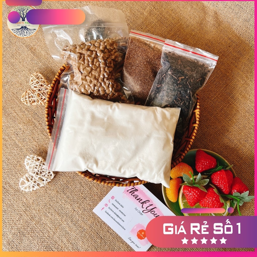 Set trà sữa trân châu đường đen tự pha 15 - 20 ly, thơm ngon, chất lượng. Eric's Food - Đặc sản Đà Lạt