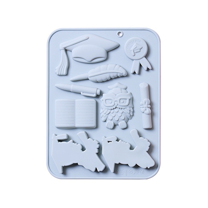 Khuôn Silicone Tạo Hình Chủ Đề Tốt Nghiệp Trang Trí Bánh