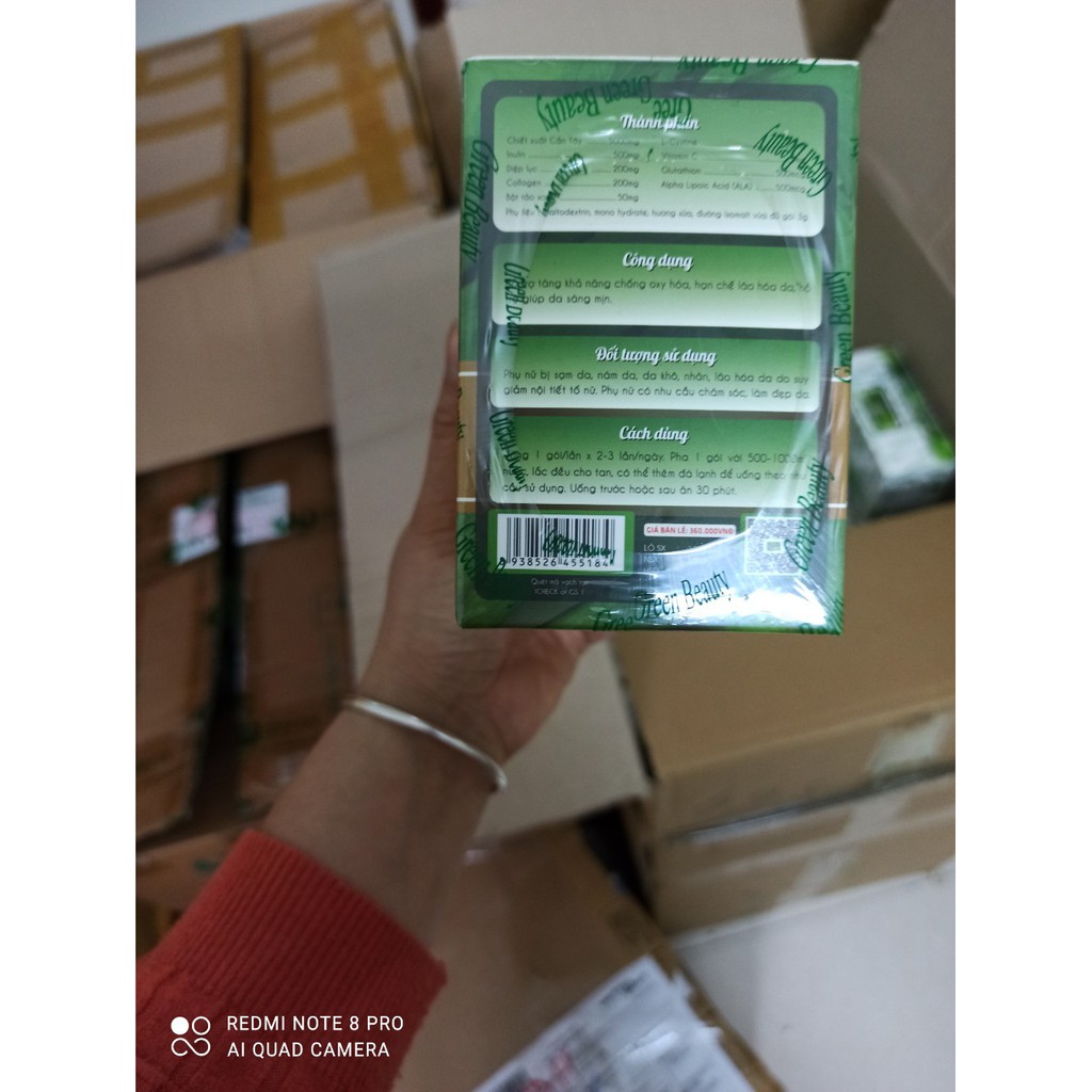 Cần tây Green Beauty vị lá nếp, full hộp, thơm ngon, đẹp da đẹp dáng