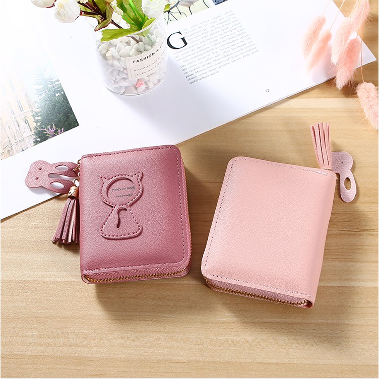 [Mã FAMAYWA2 giảm 10k đơn từ 50k] Ví nữ 💖 𝑭𝑹𝑬𝑬𝑺𝑯𝑰𝑷 💖 Ví cầm tay nữ ngắn mèo FY Mincloset V07233 | BigBuy360 - bigbuy360.vn