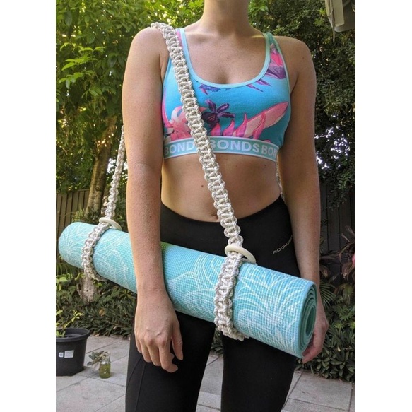 Dây đeo thảm tập yoga macrame handmade nhiều màu