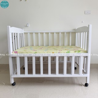 Ga Bọc Đệm Cũi Cho Bé (Khủng Long Vàng) - Chất Liệu Vải Thô Lụa Cao Cấp