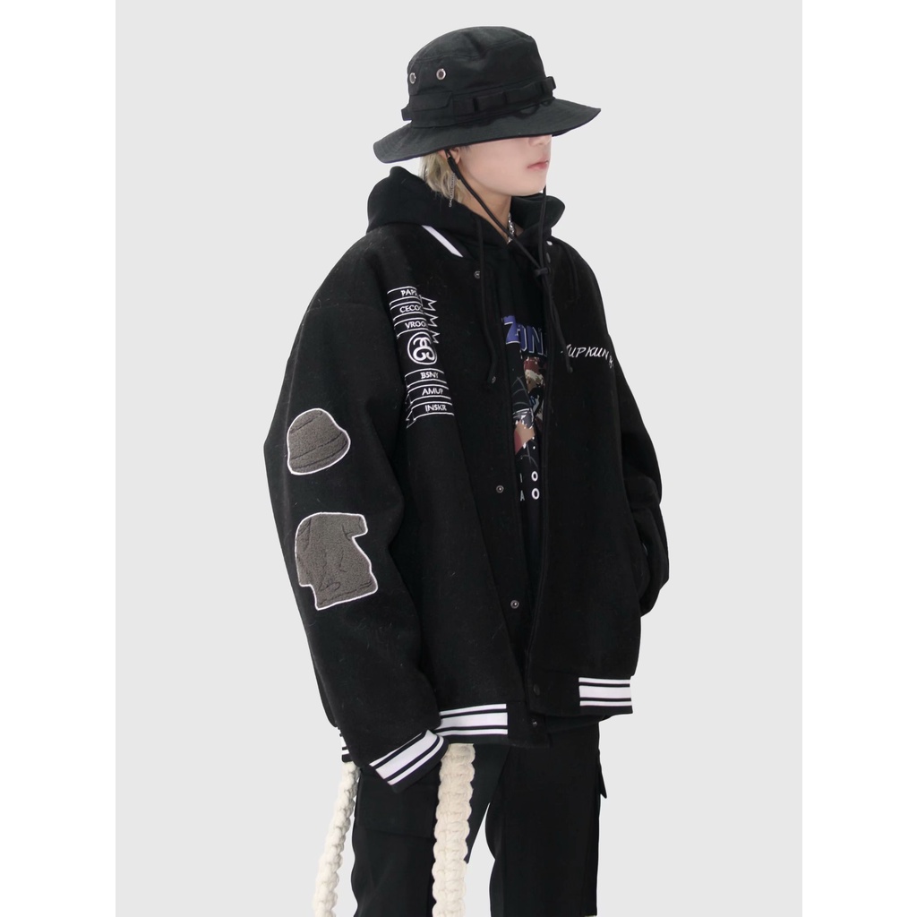 Áo khoác bóng chày dáng rộng thời trang hàn quốc dành cho nam