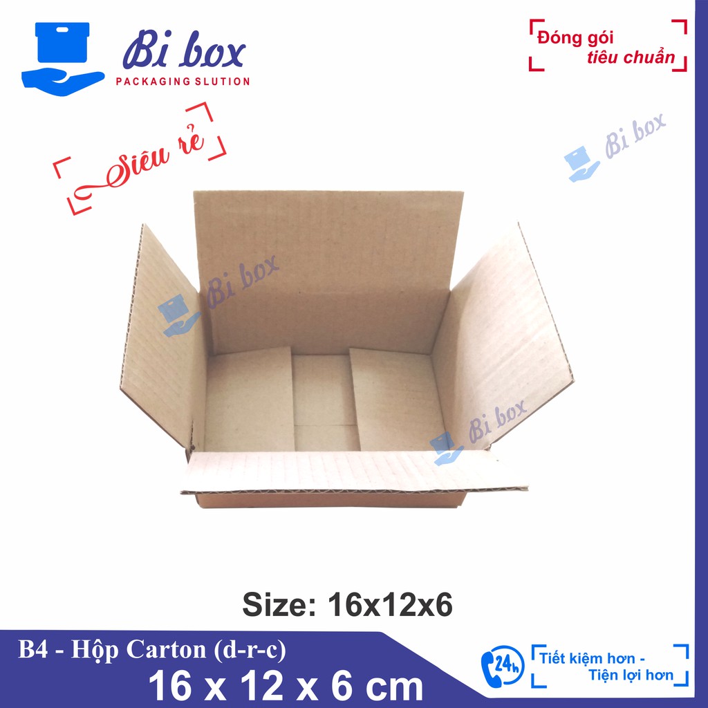 Hộp Carton 16x12x6 - Thùng Giấy Carton Giá Rẻ