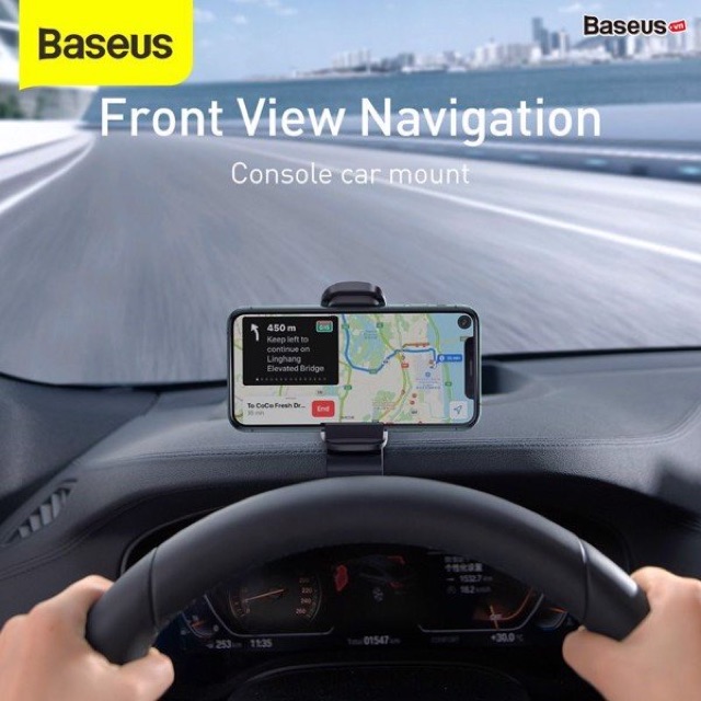 Giá đỡ điện thoại - Kẹp điện thoại dạng ngoàm kẹp ngang trên ôtô xe hơi Baseus Big Mouth Pro Car Mount