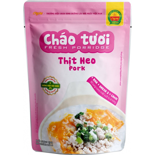 Combo 5 Gói Cháo Tươi Cây Thị ăn liền đủ vị cho Bé từ 7 Tháng