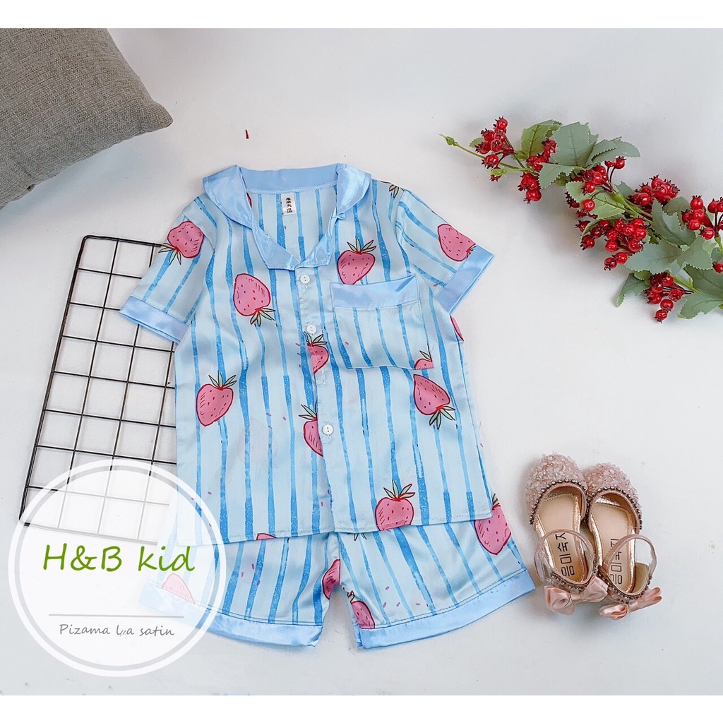 Bộ pijama lụa hàn cho bé 18-38 kg