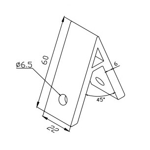 Ke góc nhôm định hình 45/135 độ 3030