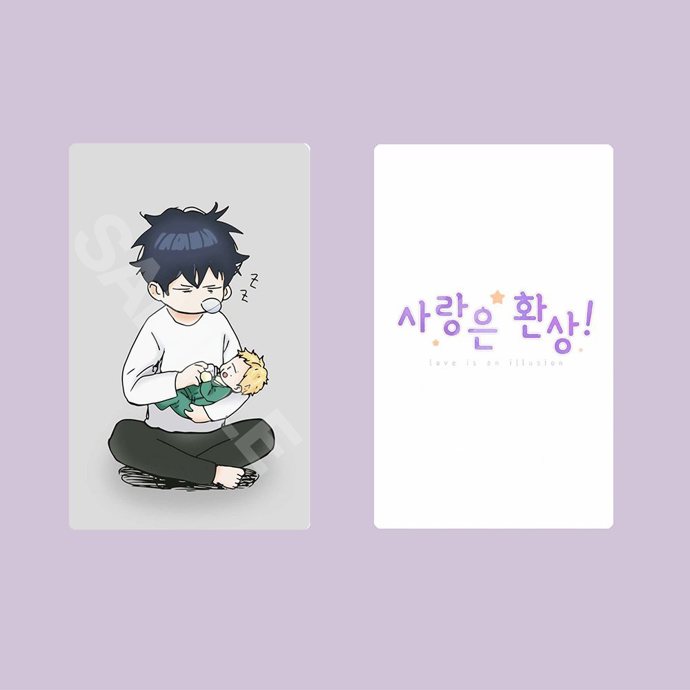 Ảnh thẻ in hình LOVE IS AN ILLUSION manhwa BL card bo góc viền 5*8cm anime chibi xinh xắn sưu tầm