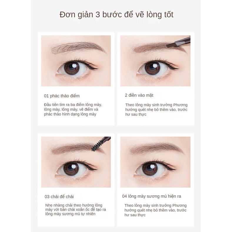 Chì kẻ mày đa năng ba chiều hai đầu tam giác từ mới bắt đầu kẻ lông mày không dễ lem chì trang điểm | BigBuy360 - bigbuy360.vn