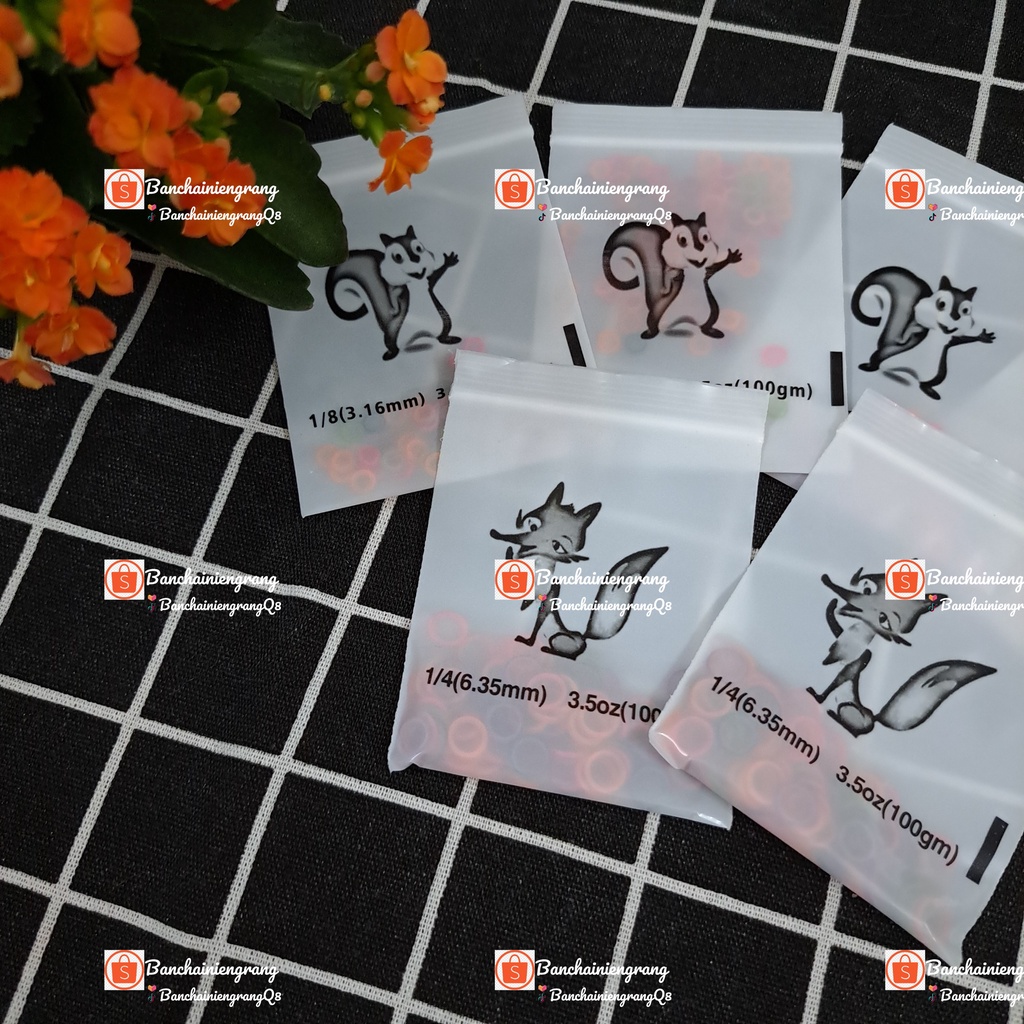 Thun liên hàm kéo chỉnh răng, thun đeo niềng răng, thun kéo chỉnh nha nhiều màu, lực kéo 3.5 Oz