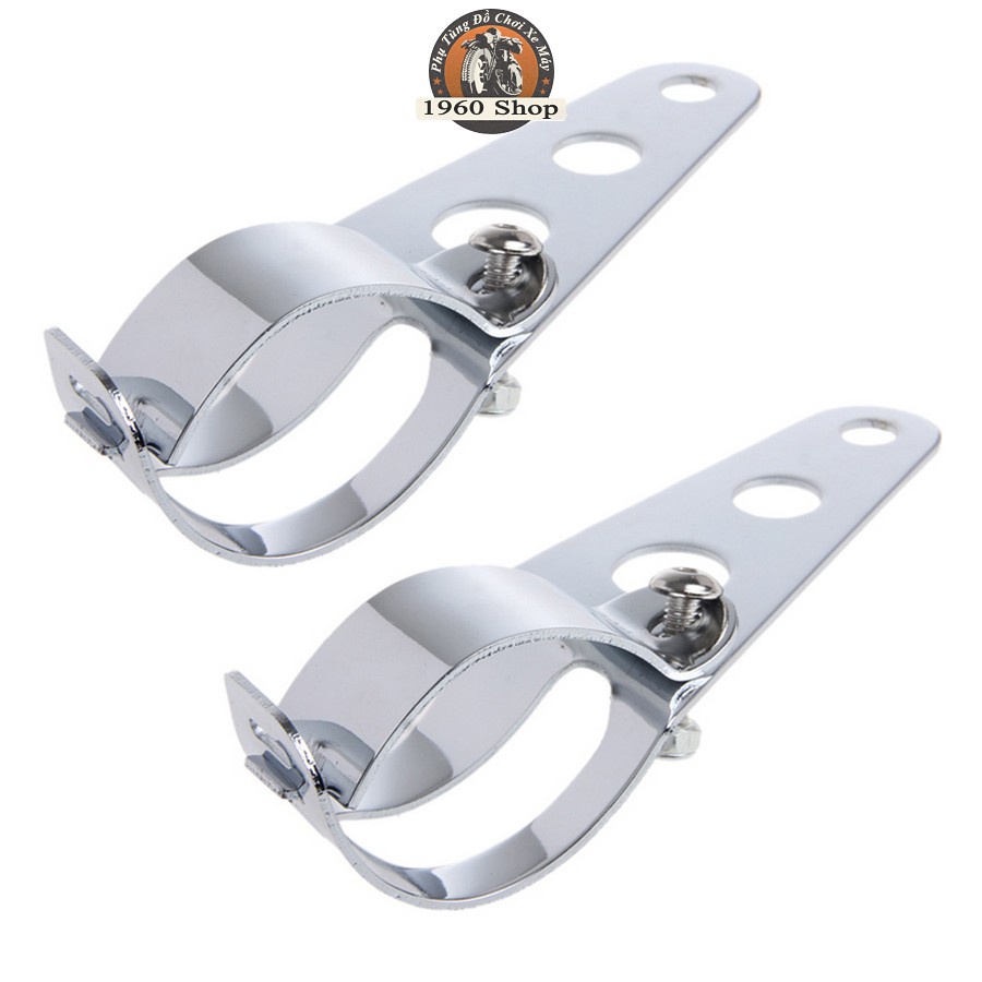 Bộ đèn pha led xe máy 4 bi siêu sáng🏍🛵bộ 2 pat gắn đèn pha 🏍🛵thép sơn tĩnh điện và xi inox dáng classic