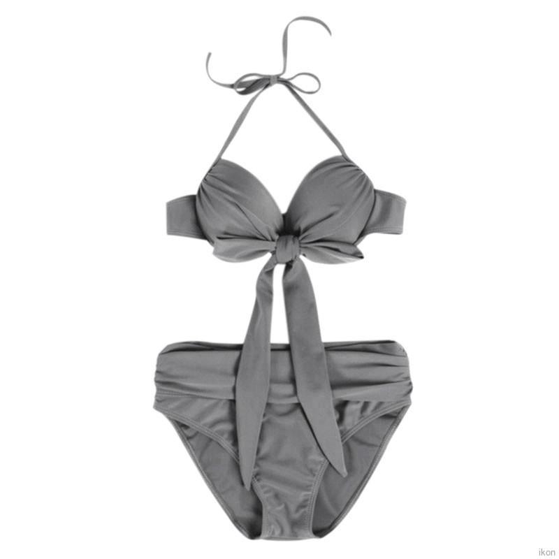 Bộ bikini hai mảnh hở lưng thắt nơ kiểu dáng thời trang quyến rũ cho nữ