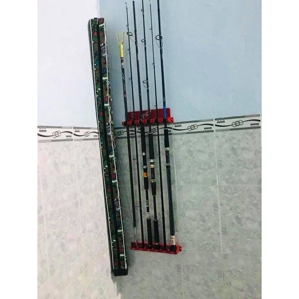 Kệ gác cần câu treo tường Thái