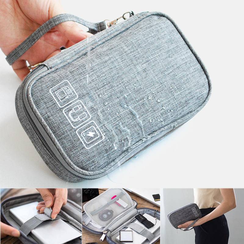 Túi đựng dây cáp sạc USB/tai nghe mang đi du lịch thiết kế tiện lợi