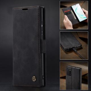 Bao da điện thoại PU phối TPU mềm nắp gập có ngăn đựng thẻ cho SAMSUNG GALAXY NOTE 10 LITE / A81 / M60S