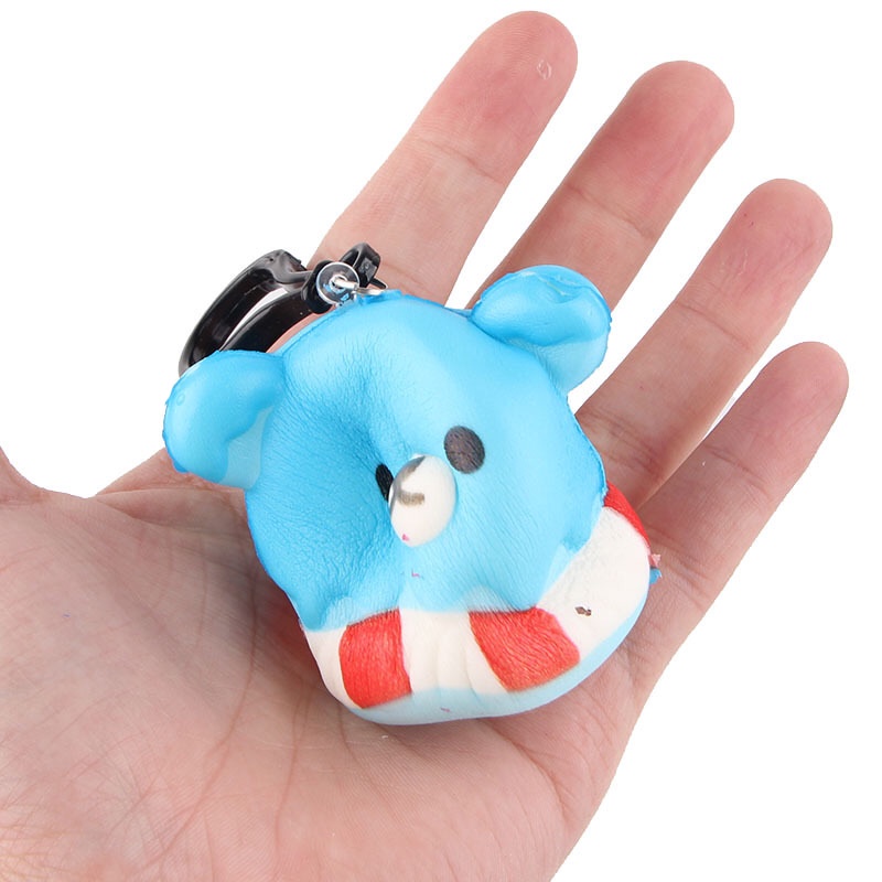 Đồ Chơi Squishy Gấu Rilakkuma Mini 5cm Có Móc Khóa S211