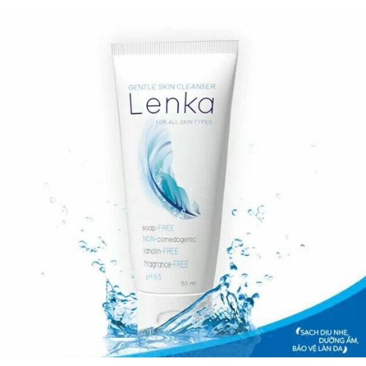 Sữa rửa mặt dịu nhẹ Lenka dùng tại nhà và mang đi du lịch tube bé 50g