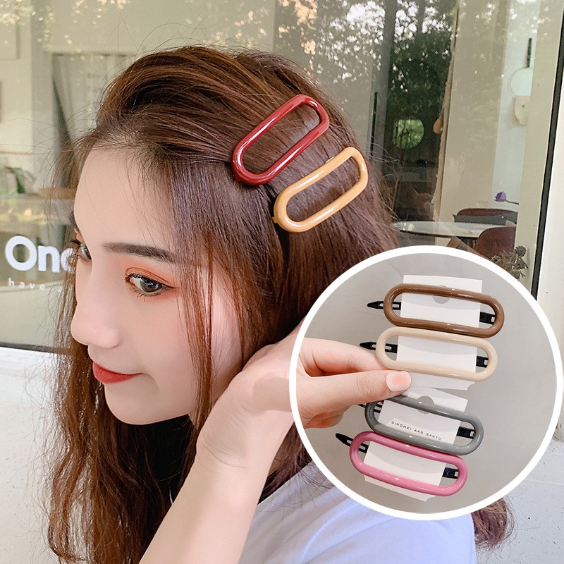 Haimeikang Korean Style Solid Color Cute Little Girl Hairpin Hair Accessories
