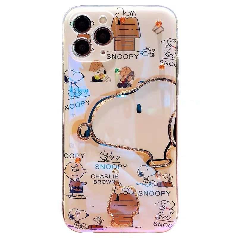 Ốp điện thoại họa tiết hoạt hình Snoopy dễ thương cho iPhone 7p/8p/x/xs/xs max/xr/11/12/13/promax