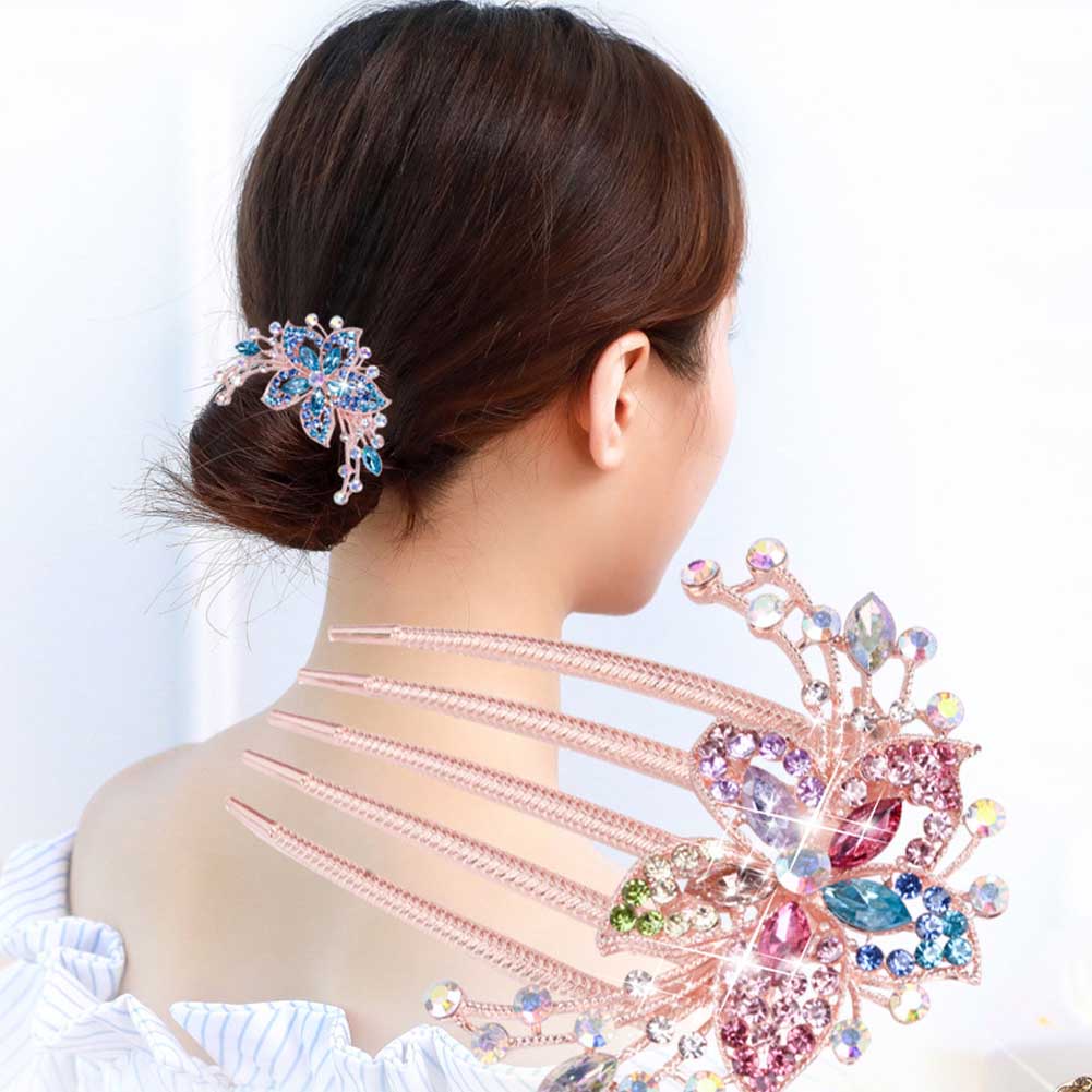 Lược Cài Tóc Đính Đá Lấp Lánh Thời Trang