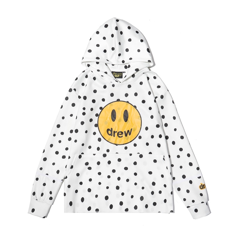Áo Hoodie Họa Tiết Mặt Cười / Chấm Bi Bi Dễ Thương Bieber Drew2021