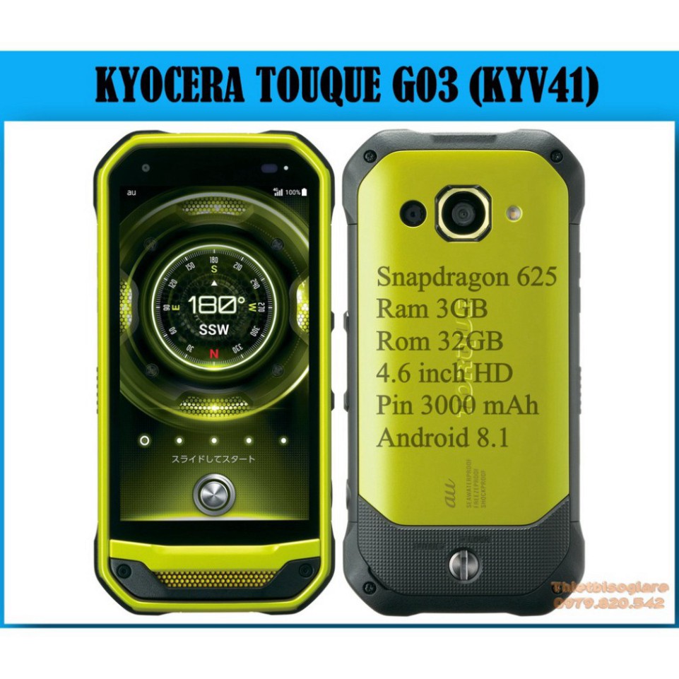 ƯU ĐAI DUY NHAT Điện thoại Kyocera Torque G03 siêu bền chống nước chống sốc màn sapphire ƯU ĐAI DUY NHAT