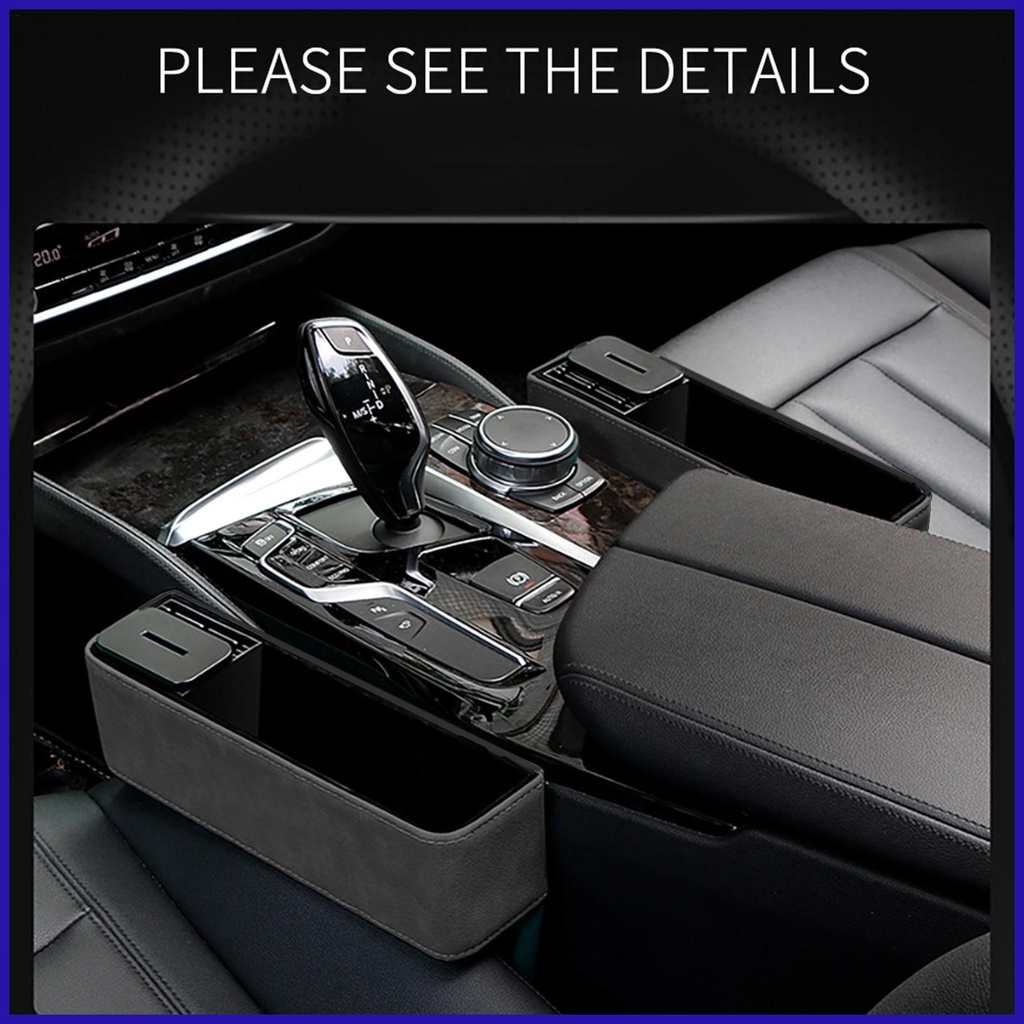 Túi Da PU Đựng Đồ Gắn Khe Hở Ghế Ngồi Xe Hơi Thông Dụng