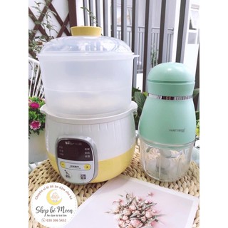 Combo đồ ăn dặm cho bé : máy xay, đồ ăn dặm