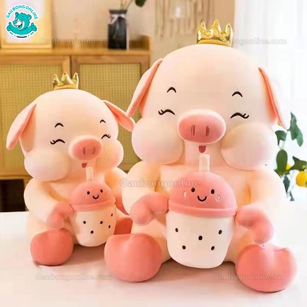 Gấu Bông Heo Ôm Bình Sữa 80cm tphcm, Thú Bông Heo Cầm Bình Trà Sữa, Gấu Bông Heo Hồng Cute Khổng Lồ Dễ Thương Qùa Tặng