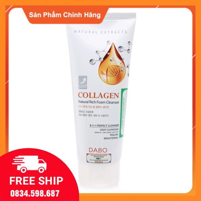 Mỹ phẩm Sữa rửa mặt Dabo Collagen cao cấp 3 in 1  ok