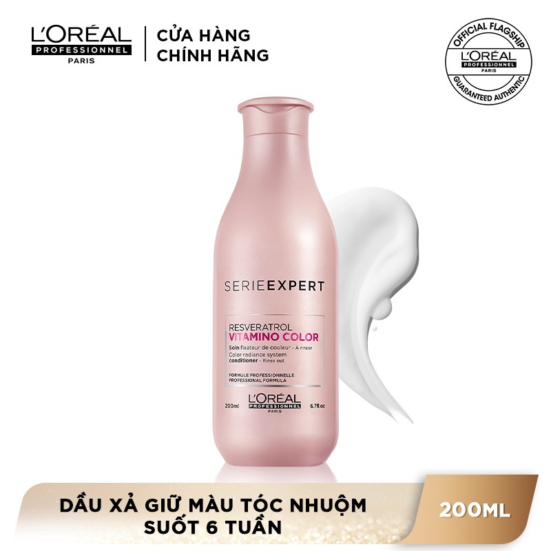 Dầu xả bền màu tóc nhuộm Serie Expert Vitamino Resveratrol L'Oréal Professionnel 200ml