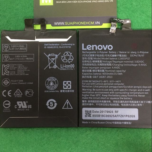 Pin lenovo PHAB 2 PLUS PB2-670M bảo hành đổi mới