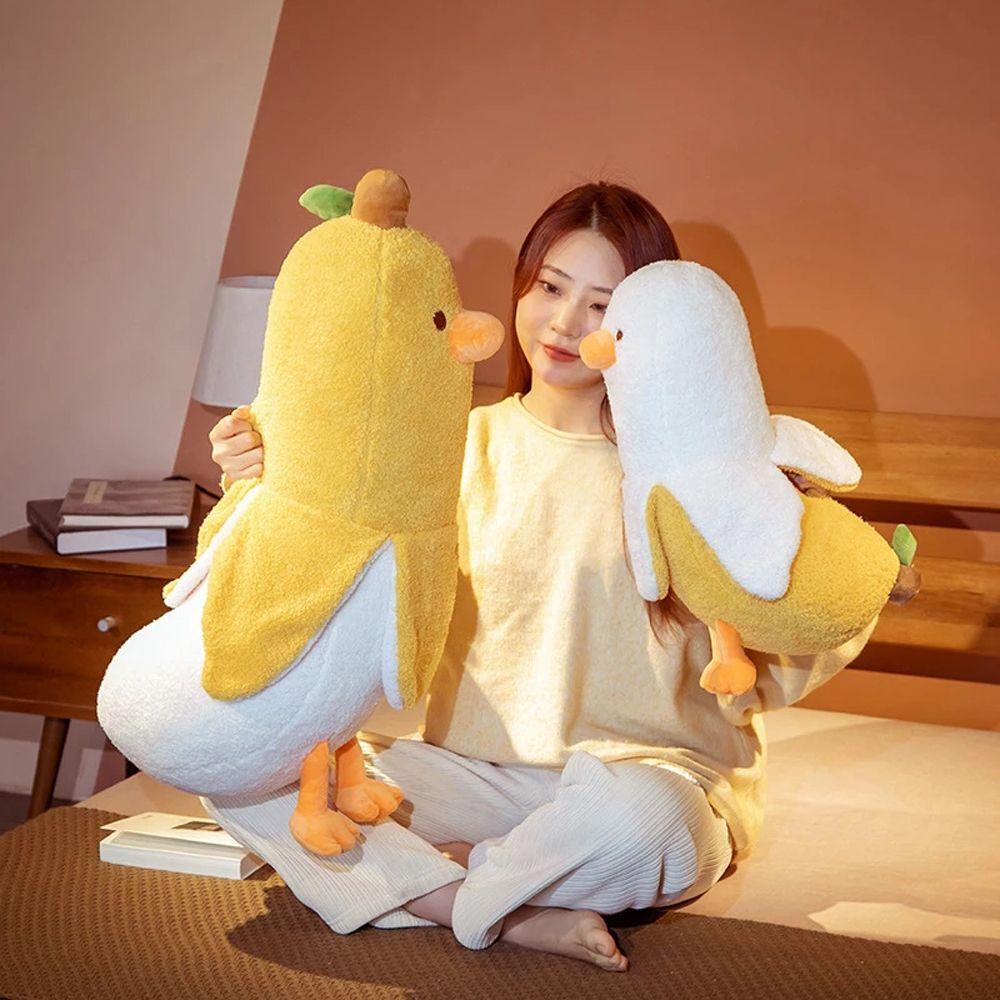 Đồ chơi nhồi bông Hình Vịt Chuối Mềm Mại Trang Trí Phòng Bé
