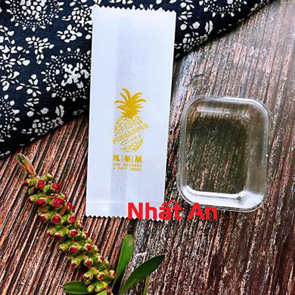 Túi bánh dứa thắt eo 12.8x5x3cm Trái dứa vàng - 100 cái