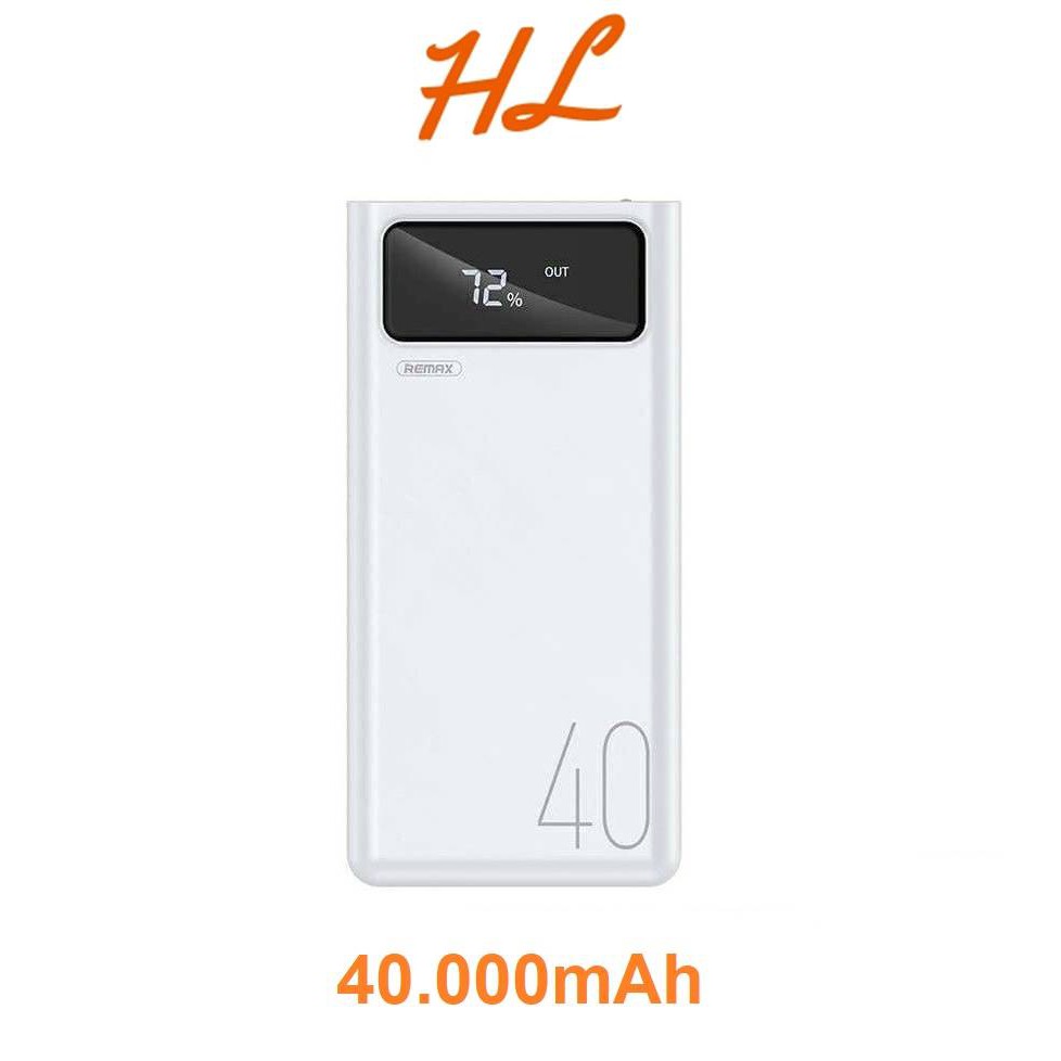 Pin Sạc Dự Phòng Remax Rpp-113 40000Mah, Lõi Li-Polymer, 3 Cổng Input, 4 Cổng Output