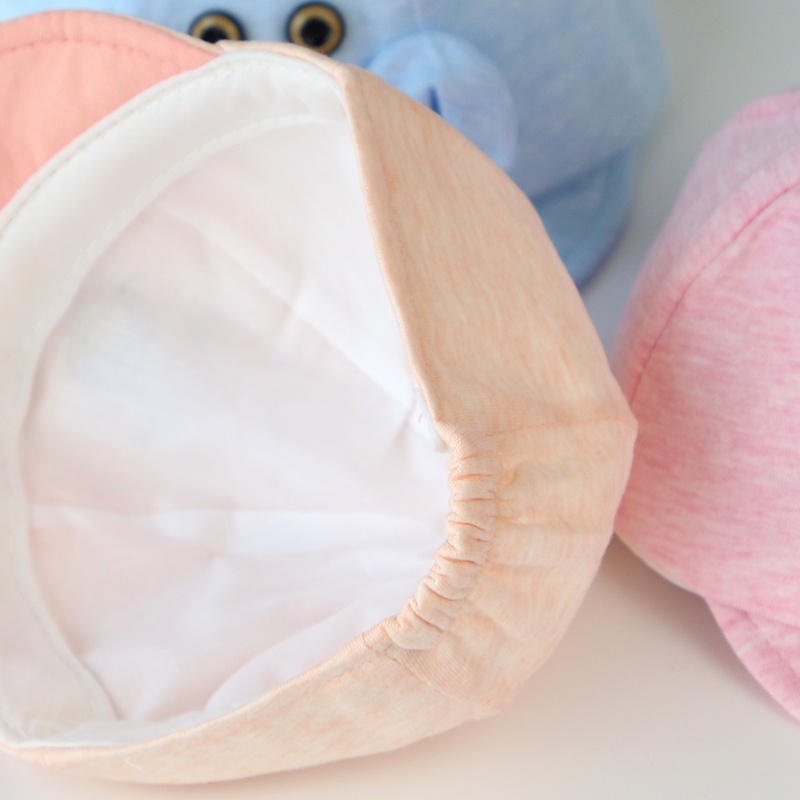 Mũ lưỡi trai màu trơn chất liệu cotton mềm mại thời trang hè thu dễ thương cho bé