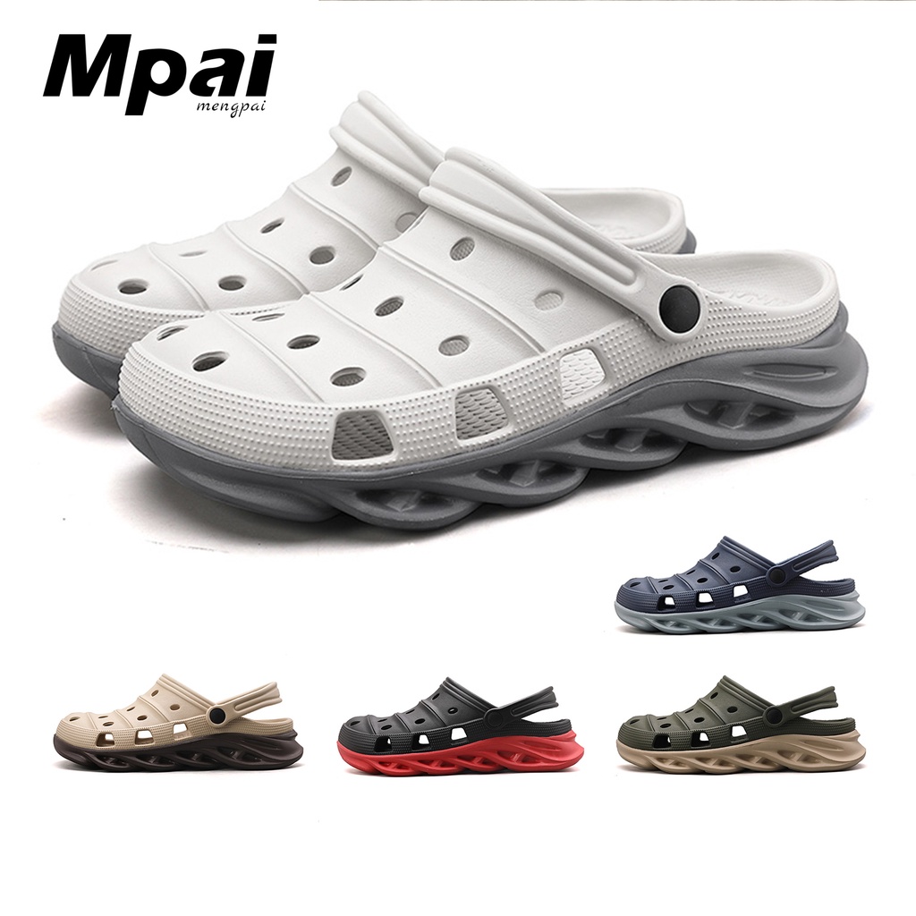 Giày Sandal Có Lỗ Thoáng Khí Co Giãn Màu Sắc Thích Hợp Đi Biển Cho Nam