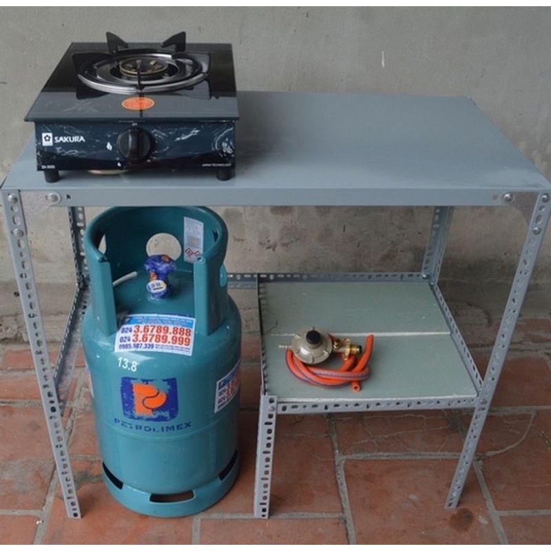 Bàn bếp ga đa năng lắp ráp tháo rời được bằng mâm v lỗ bếp đôi bếp đơn phủ son tĩnh điện